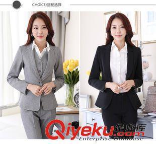 女制服 廠家直銷 春秋韓版OL修身兩件套移動(dòng)通訊工作服的專業(yè)之選